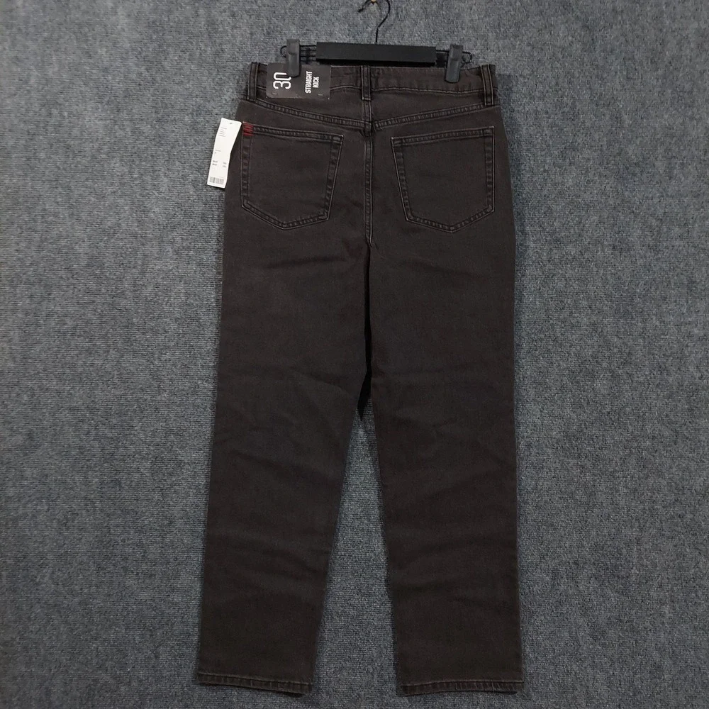 BDG Urban Outfitters Jeans Mens 30 Washed Black Gray Straight Kick Denim Stretch